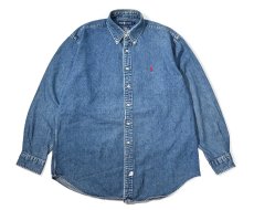 画像1: 90-00s Used Ralph Lauren Denim B/D Shirt (1)
