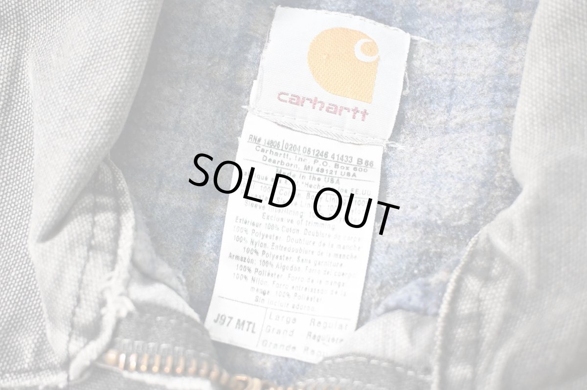 画像6: 04' Used Carhartt Blanket Lined Duck Detroit Jacket Metal Grey made in USA (6)