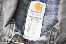 画像6: 04' Used Carhartt Blanket Lined Duck Detroit Jacket Metal Grey made in USA (6)