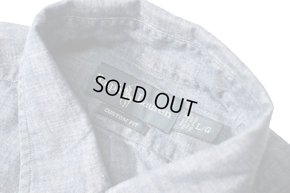 画像4: 90-00s Used Ralph Lauren Chambray B/D Shirt "Custom Fit" (4)