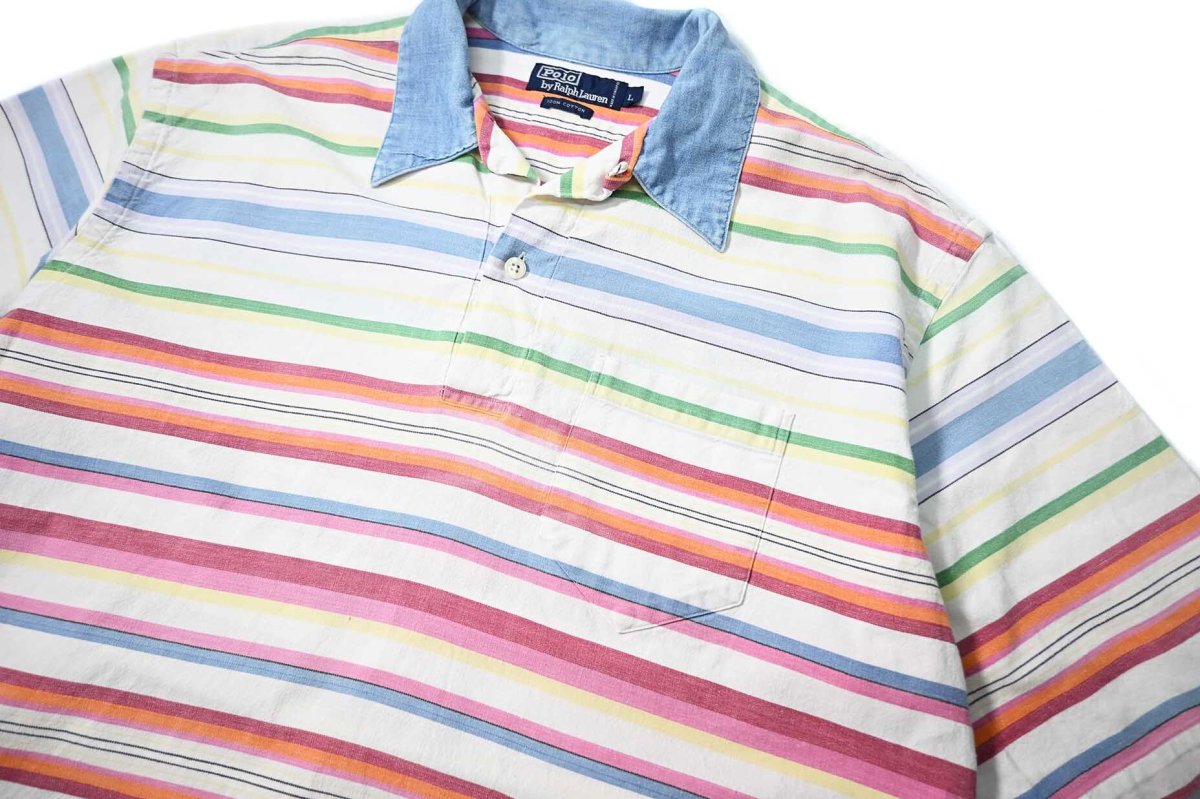 画像2: 90-00s Used Polo Ralph Lauren Short Sleeve Skipper Shirt (2)