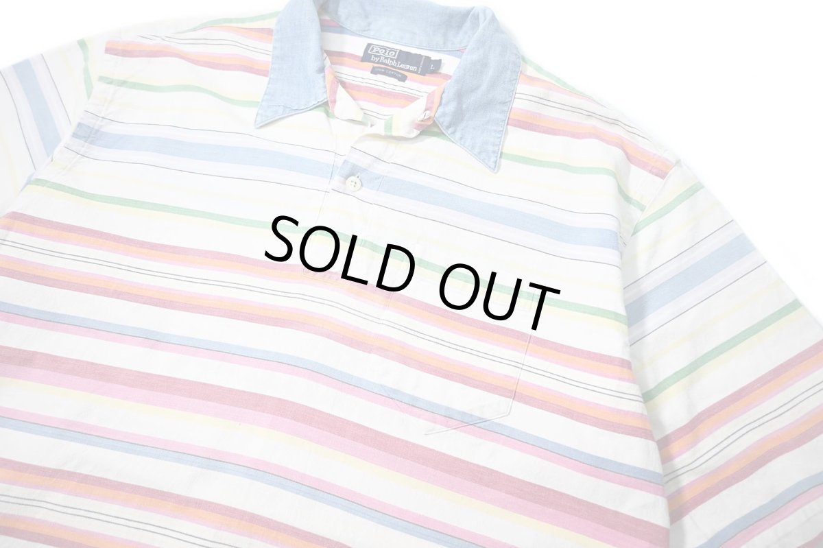 画像2: 90-00s Used Polo Ralph Lauren Short Sleeve Skipper Shirt (2)