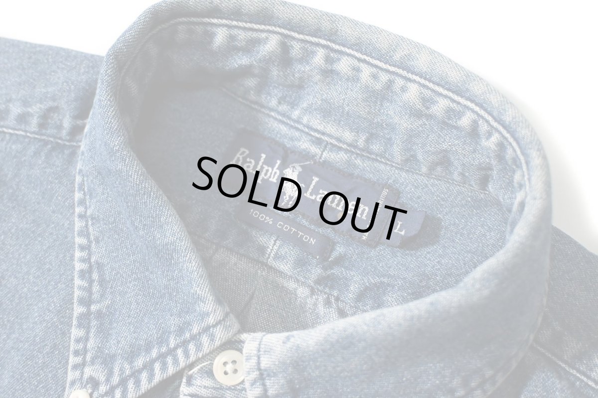 画像4: 90-00s Used Ralph Lauren Denim B/D Shirt (4)