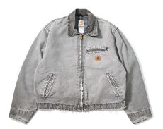 画像1: 04' Used Carhartt Blanket Lined Duck Detroit Jacket Metal Grey made in USA (1)