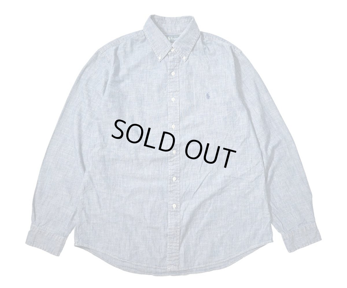 画像1: 90-00s Used Ralph Lauren Chambray B/D Shirt "Custom Fit" (1)