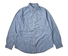 画像1: 90-00s Used Ralph Lauren Chambray B/D Shirt "Custom Fit" (1)