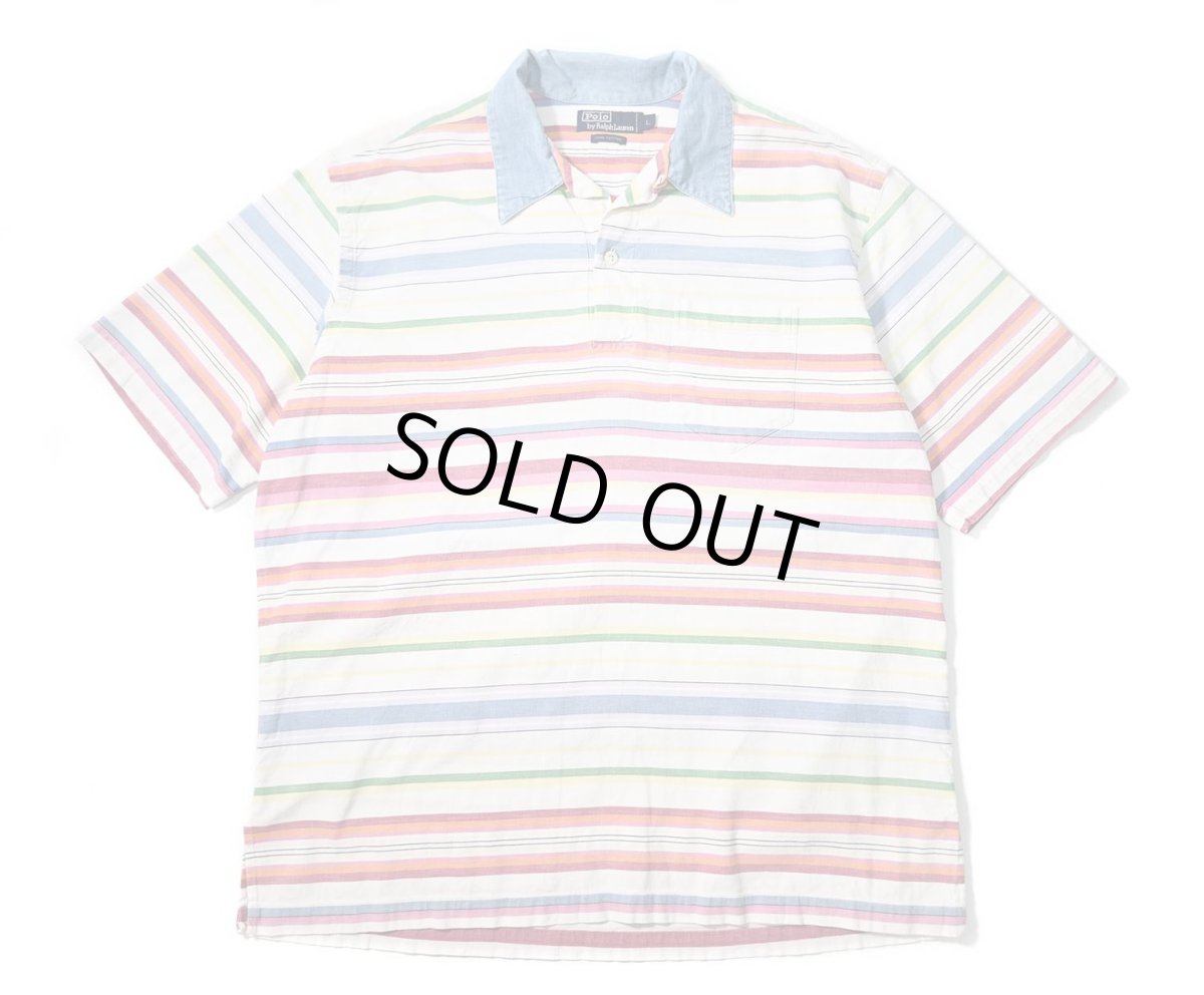 画像1: 90-00s Used Polo Ralph Lauren Short Sleeve Skipper Shirt (1)