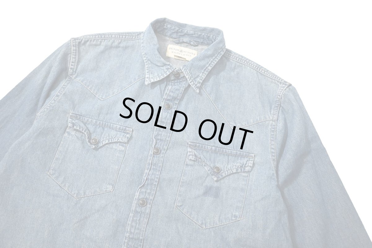 画像2: Used Denim&Supply Ralph Lauren Denim Western Shirt (2)