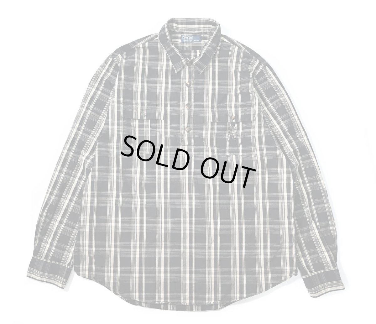 画像1: 90-00s Used Polo Ralph Lauren Pullover Plaid Shirt (1)