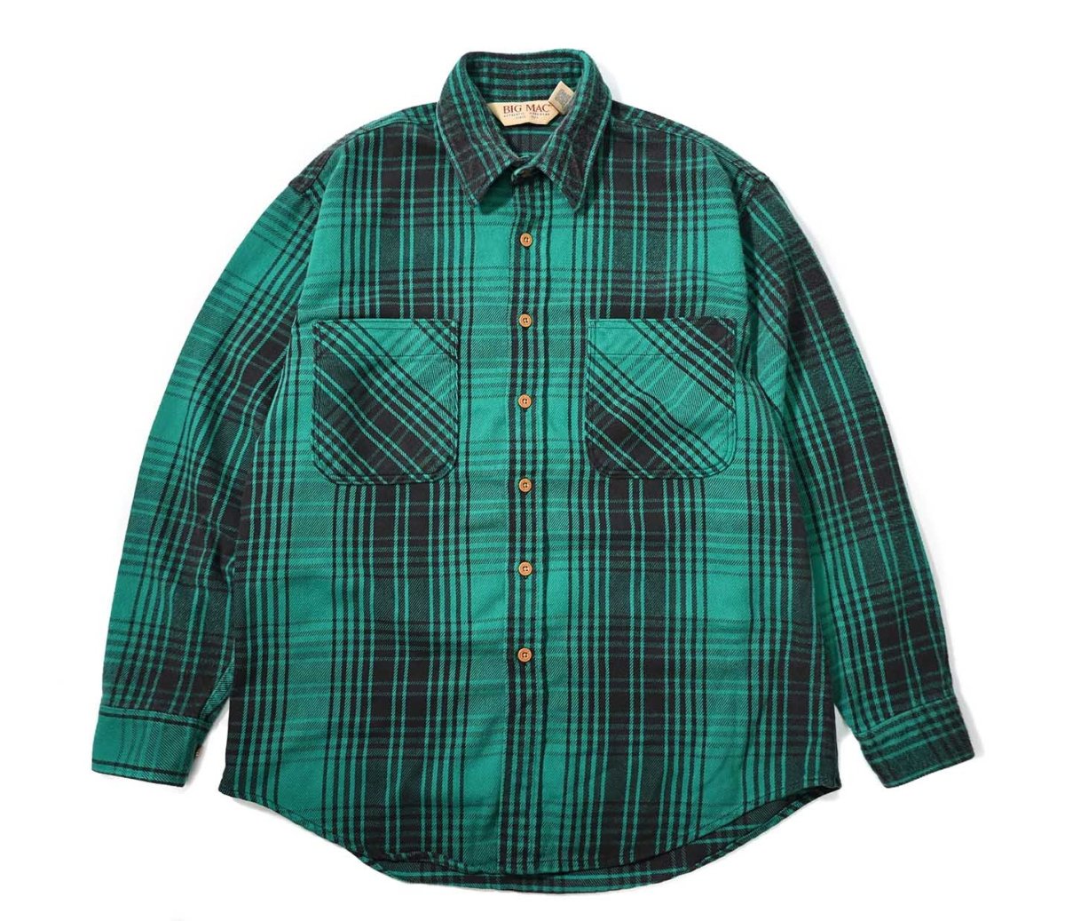 画像1: 80-90s Used Big Mac Heavy Flannel Shirt made in USA (1)