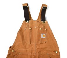 画像1: 17' Deadstock Carhartt Double Knee Duck Overall Brown (1)