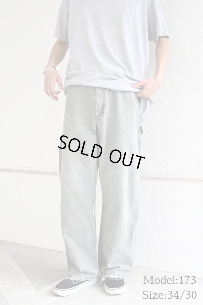 画像7: 00s Used Carhartt Duck Carpenter Pants Moss カーハート (7)