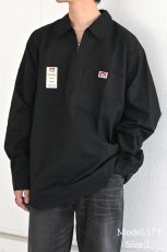 画像5: Ben Davis Long Sleeve Solid 1/2 Zip Shirt Black (5)