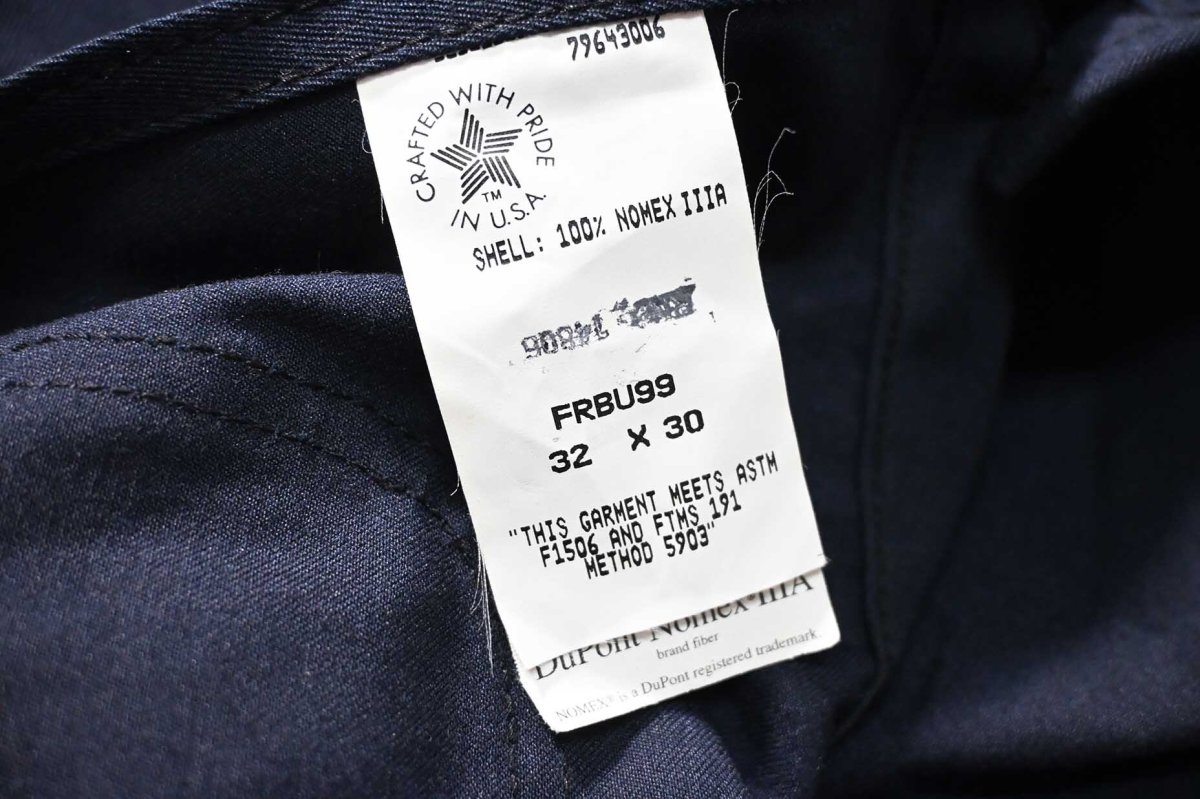画像7: 90s Deadstock Carhartt FR Double Knee Nomex® Overall Navy (7)