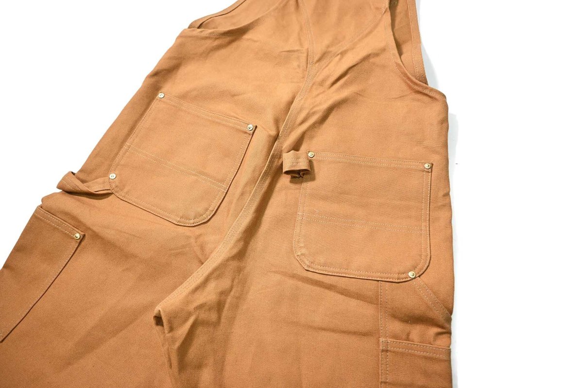 画像6: 17' Deadstock Carhartt Double Knee Duck Overall Brown (6)