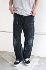 画像9: Used Carhartt Duck Double Knee Carpenter Pants Black made in USA カーハート (9)