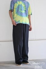 画像3: Los Angeles Apparel Cotton Poplin Wide Leg Pants Dolphin Blue ロサンゼルス アパレル (3)
