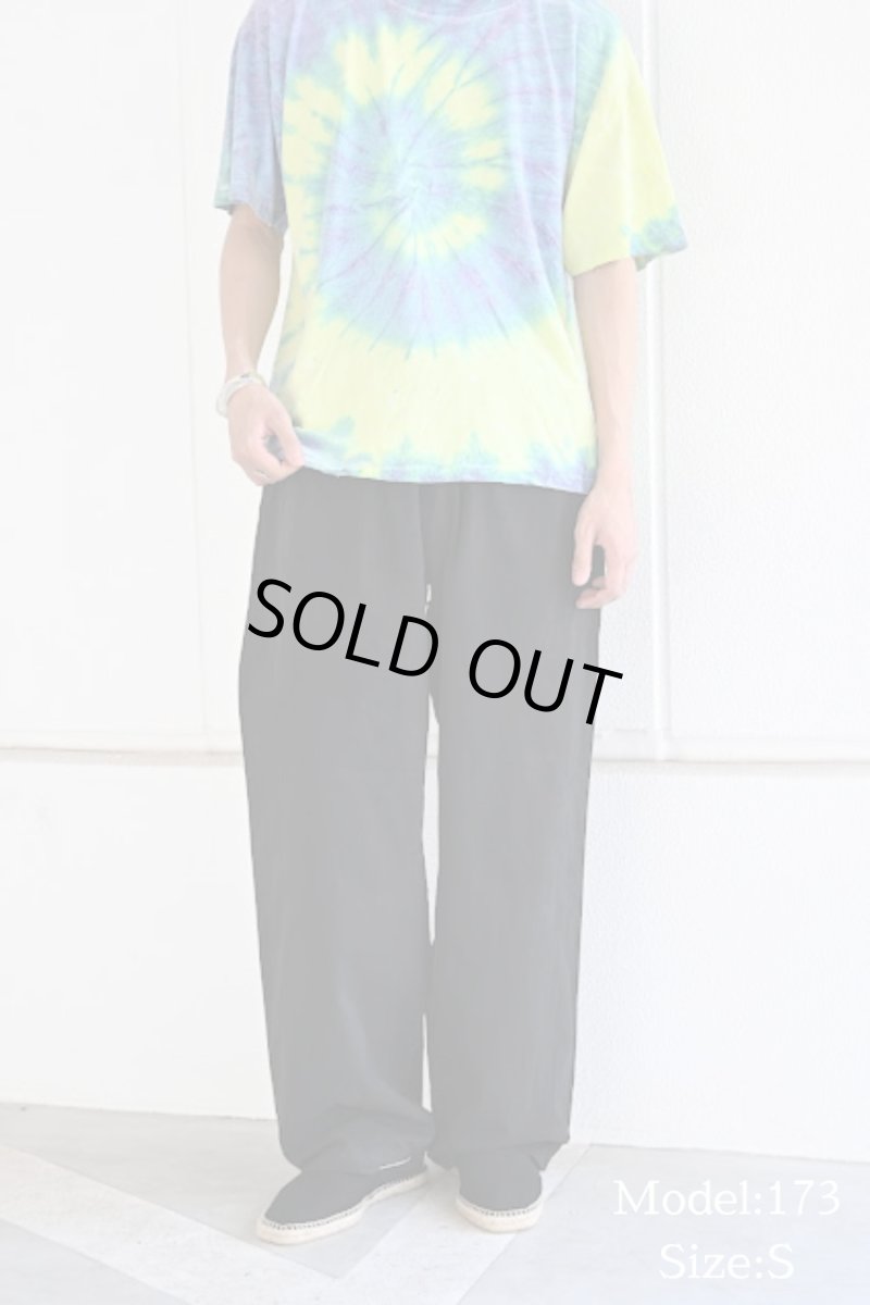 画像3: Los Angeles Apparel Cotton Poplin Wide Leg Pants Black ロサンゼルス アパレル (3)