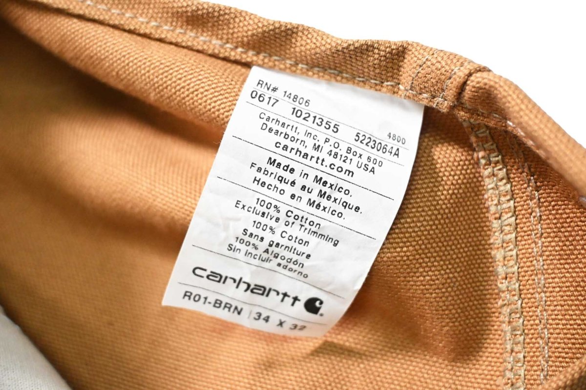 画像7: 17' Deadstock Carhartt Double Knee Duck Overall Brown (7)