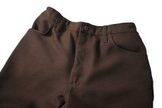 画像2: Used Wrangler Remake Sta-Prest Wrancher Dress Jeans Brown (2)