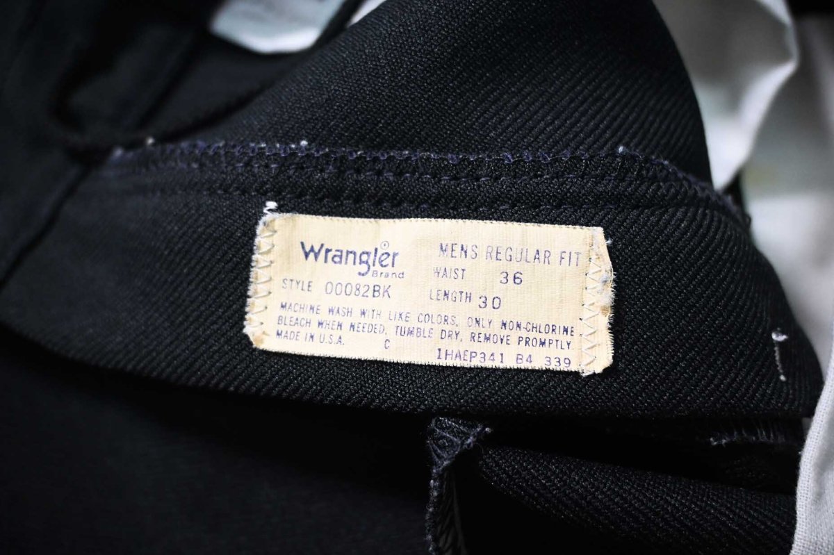 画像8: Used Wrangler Remake Sta-Prest Wrancher Dress Jeans Black made in USA (8)