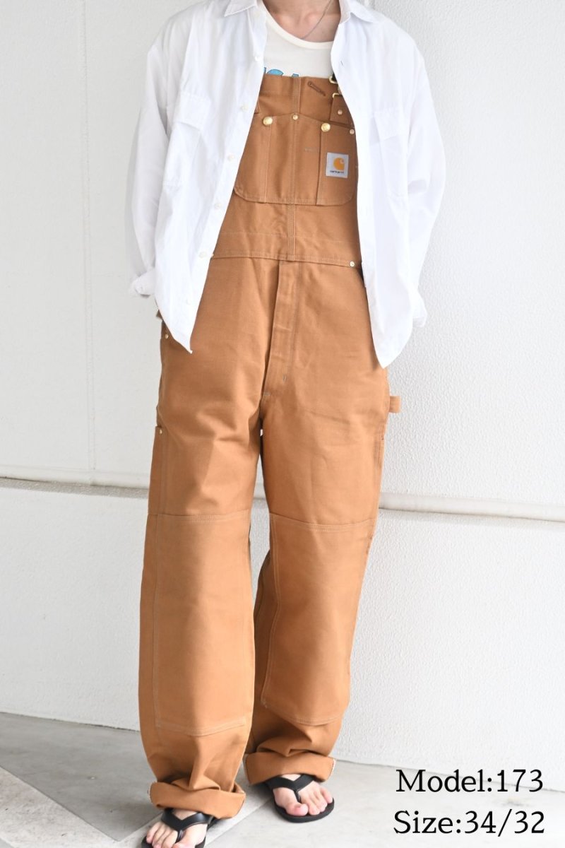 画像8: 17' Deadstock Carhartt Double Knee Duck Overall Brown (8)