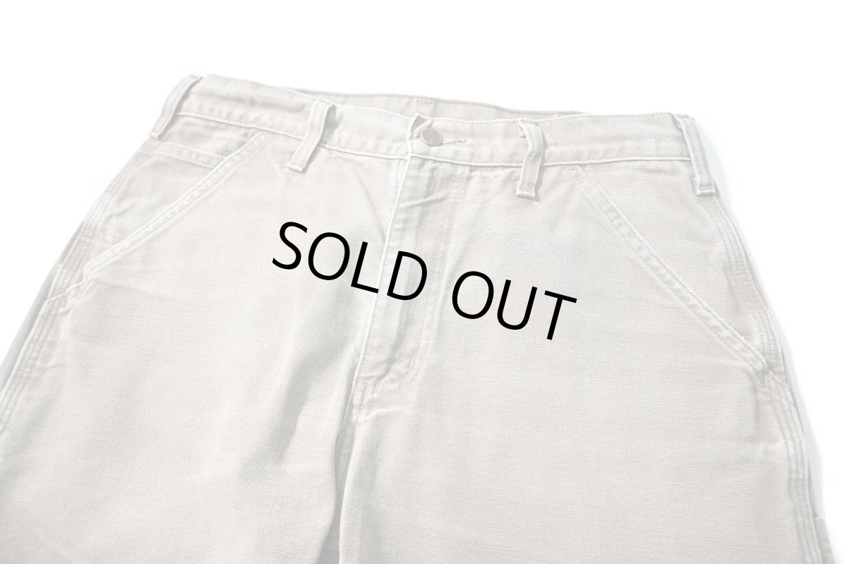 画像2: 11' Used Carhartt Duck Carpenter Pants Mushroom カーハート (2)