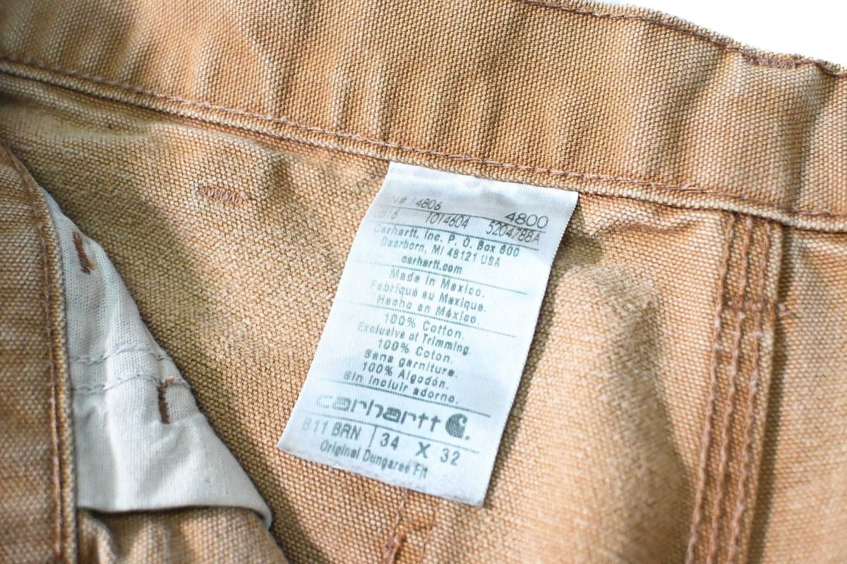 画像6: 16' Used Carhartt Duck Carpenter Pants Brown カーハート (6)