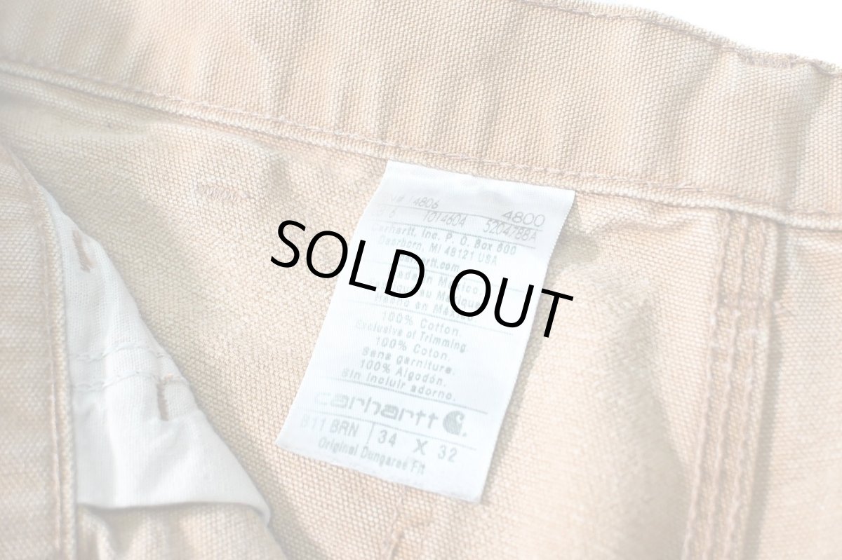 画像6: 16' Used Carhartt Duck Carpenter Pants Brown カーハート (6)