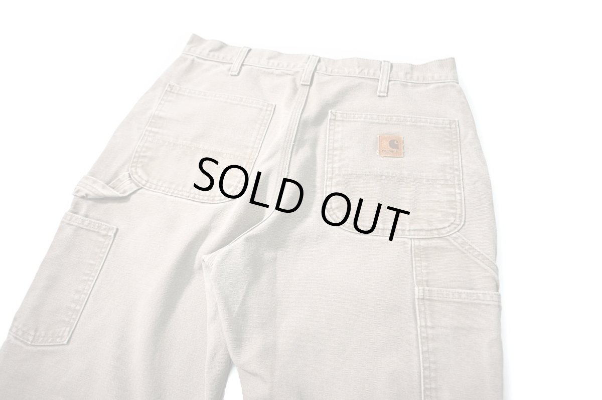 画像4: 11' Used Carhartt Duck Carpenter Pants Mushroom カーハート (4)