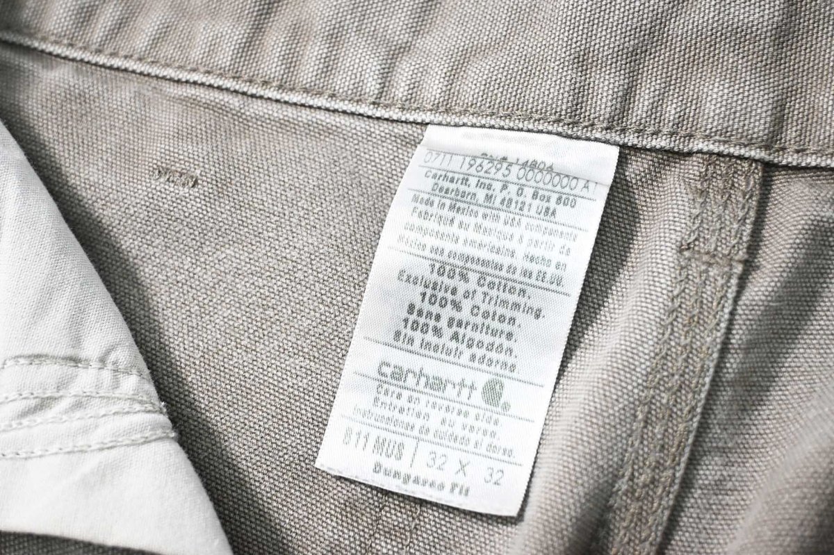 画像6: 11' Used Carhartt Duck Carpenter Pants Mushroom カーハート (6)