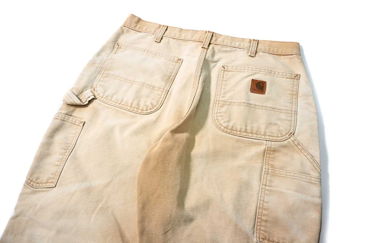 画像4: 16' Used Carhartt Duck Carpenter Pants Brown カーハート (4)