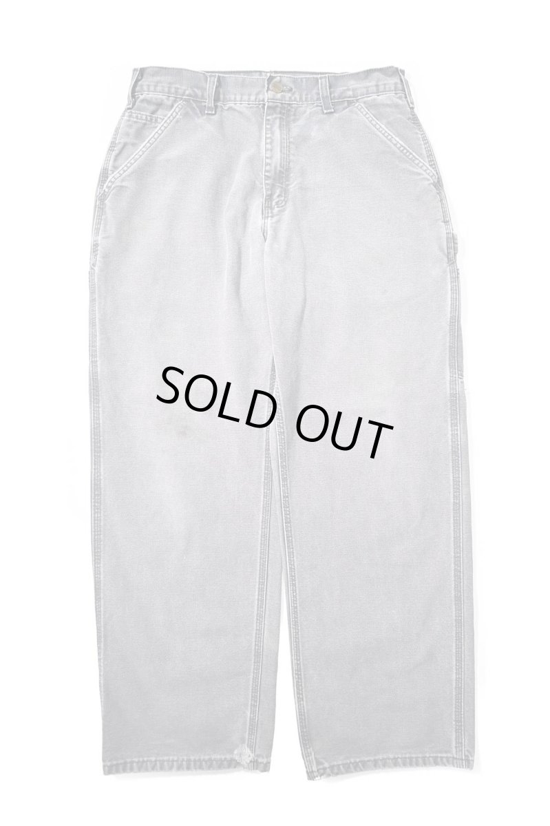 画像1: 00s Used Carhartt Duck Carpenter Pants Petrol Blue カーハート (1)