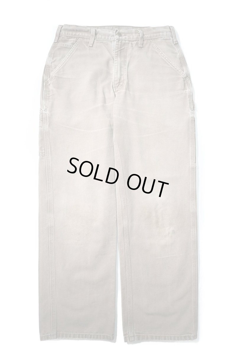 画像1: 11' Used Carhartt Duck Carpenter Pants Mushroom カーハート (1)