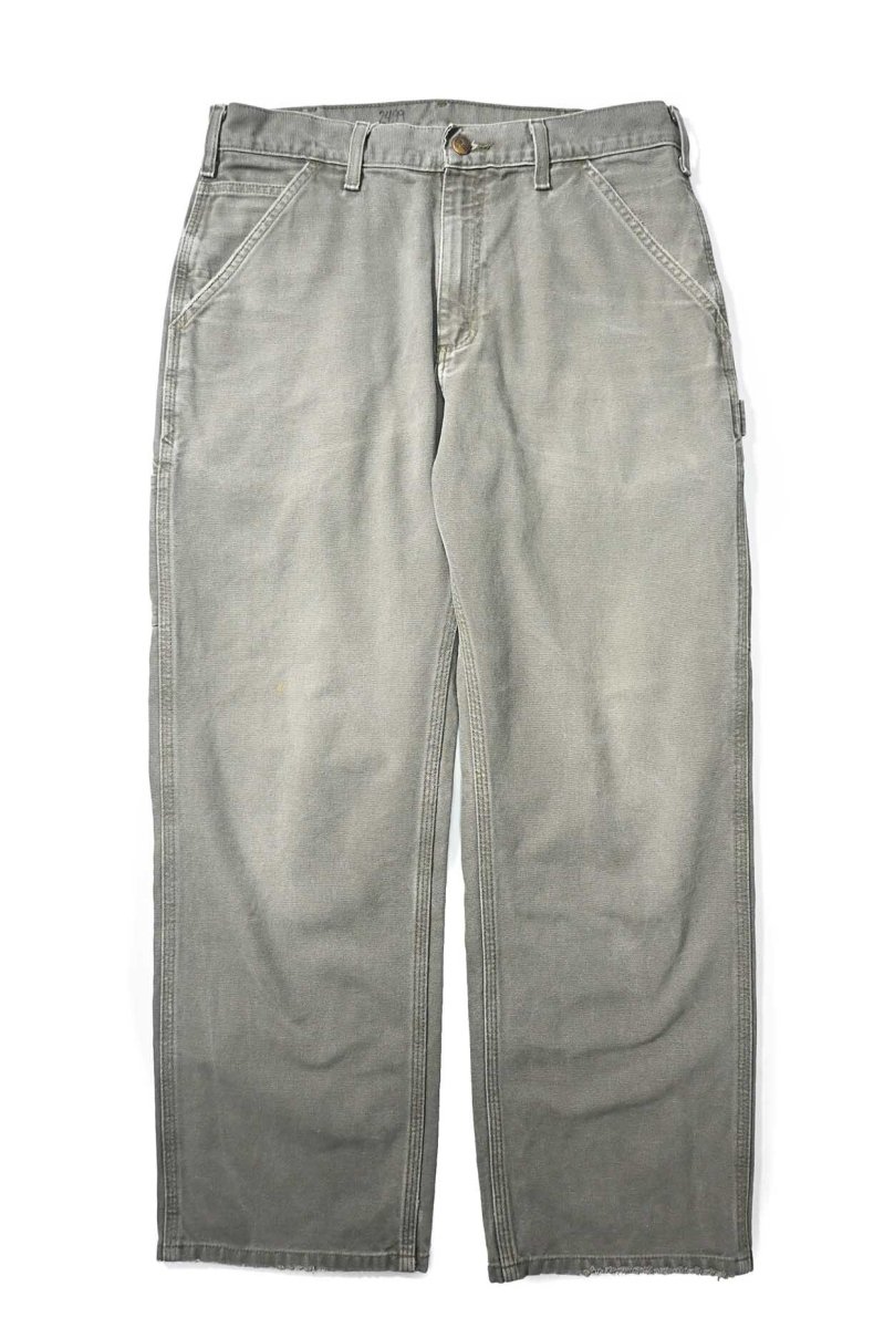 画像1: 15' Used Carhartt Duck Carpenter Pants Moss カーハート (1)