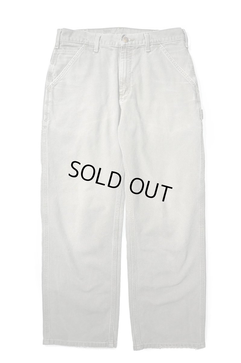 画像1: 15' Used Carhartt Duck Carpenter Pants Moss カーハート (1)