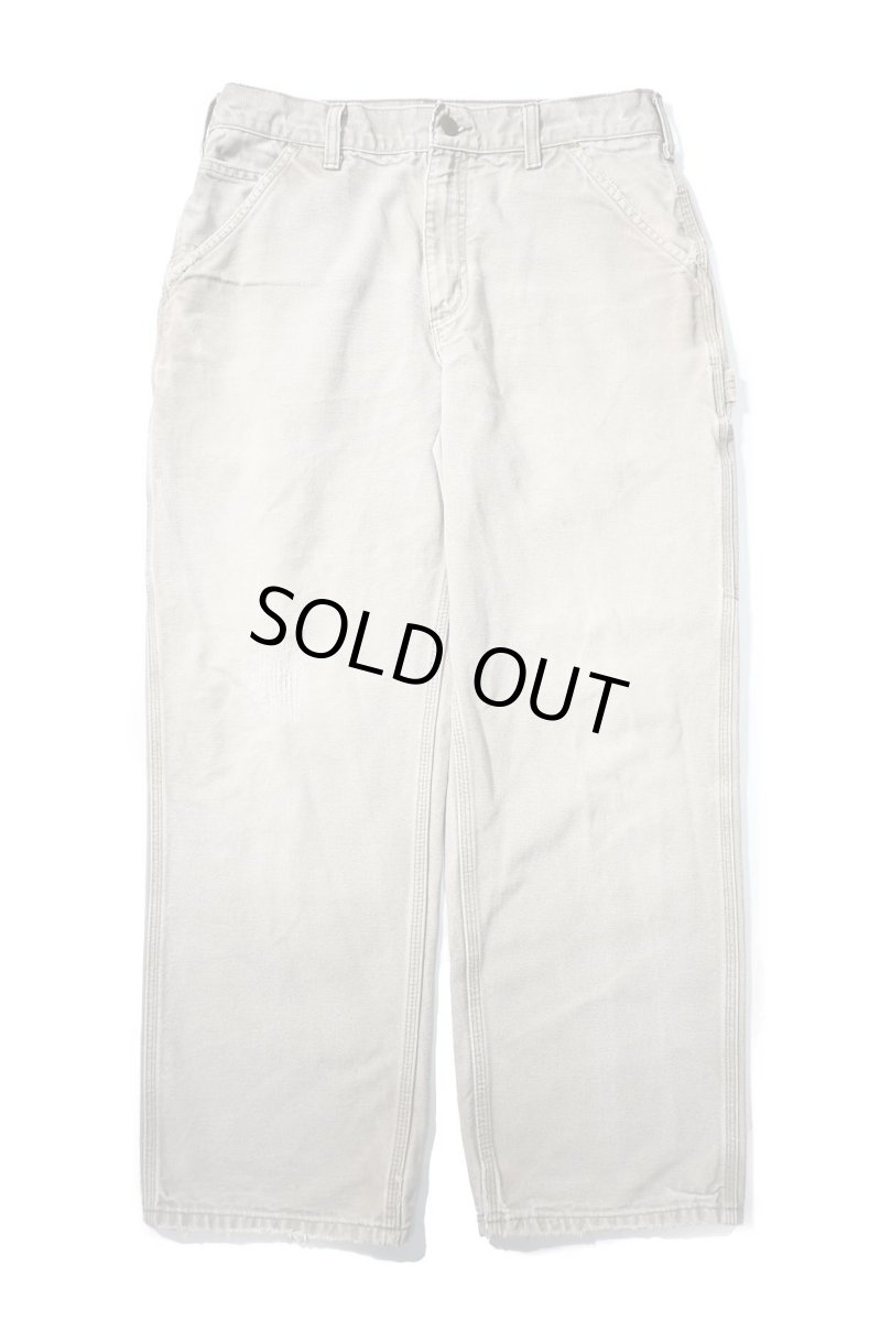 画像1: 11' Used Carhartt Duck Carpenter Pants Desert カーハート (1)
