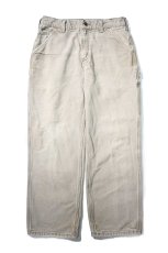 画像1: 11' Used Carhartt Duck Carpenter Pants Desert カーハート (1)