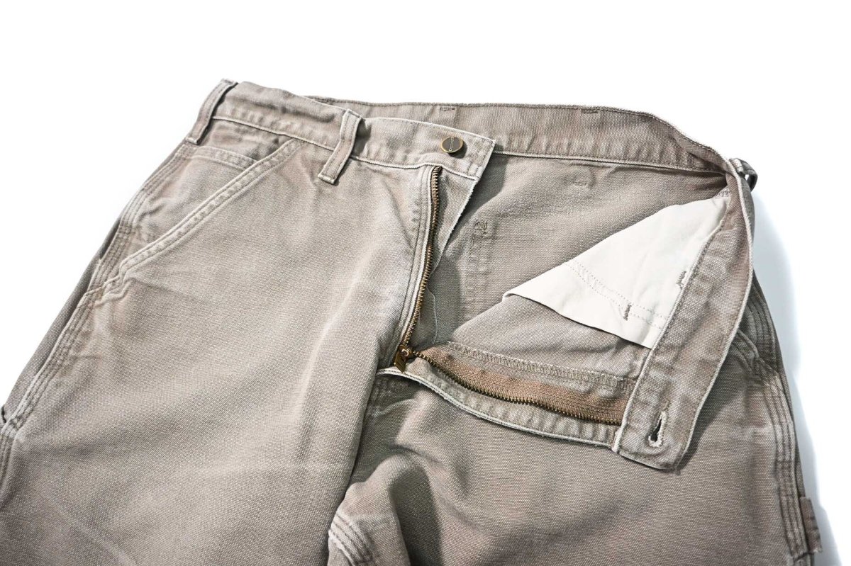 画像5: 11' Used Carhartt Duck Carpenter Pants Mushroom カーハート (5)