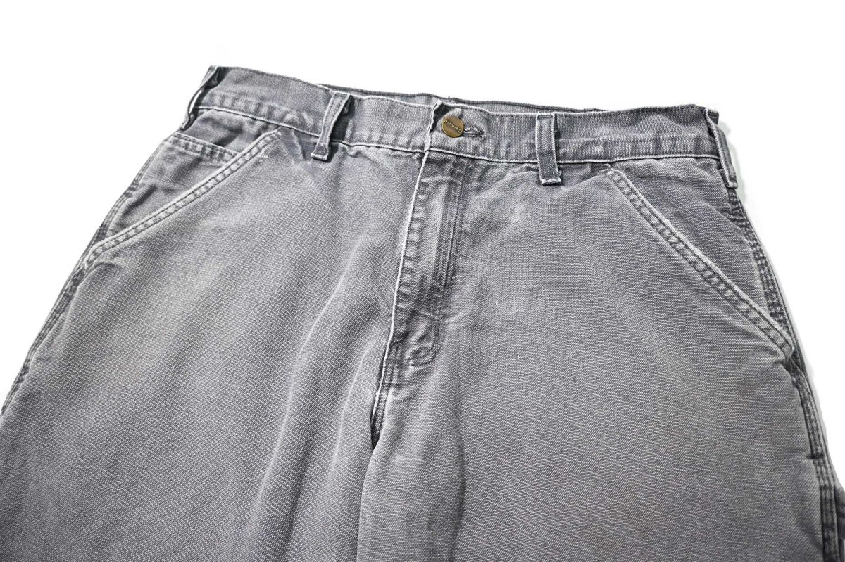 画像2: 00s Used Carhartt Duck Carpenter Pants Petrol Blue カーハート (2)