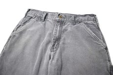 画像2: 00s Used Carhartt Duck Carpenter Pants Petrol Blue カーハート (2)