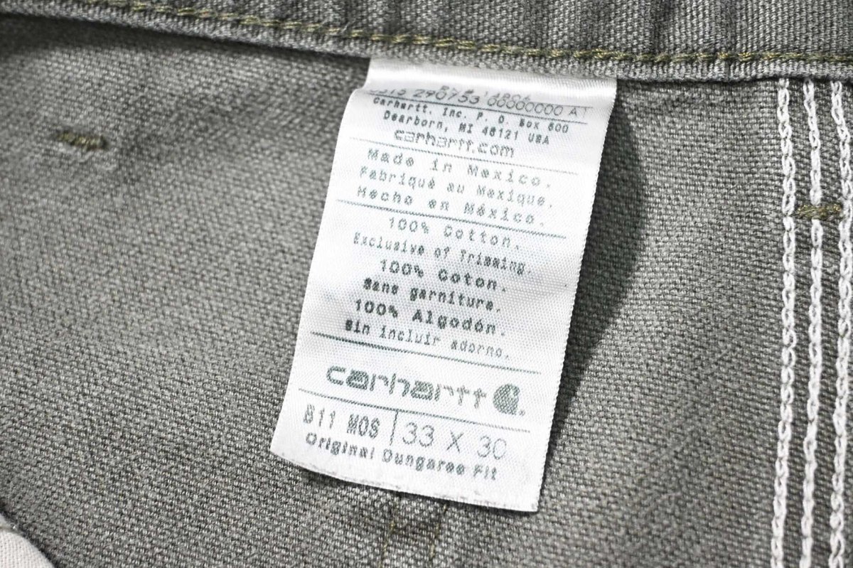 画像6: 15' Used Carhartt Duck Carpenter Pants Moss カーハート (6)