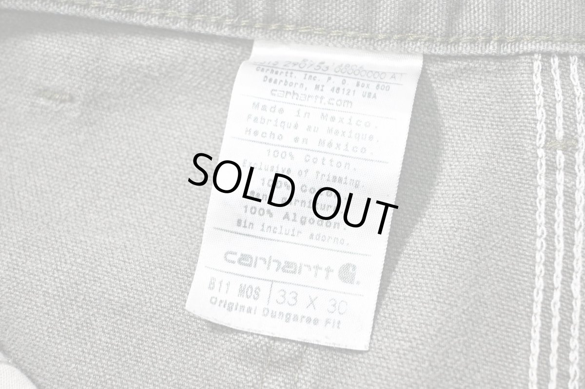 画像6: 15' Used Carhartt Duck Carpenter Pants Moss カーハート (6)