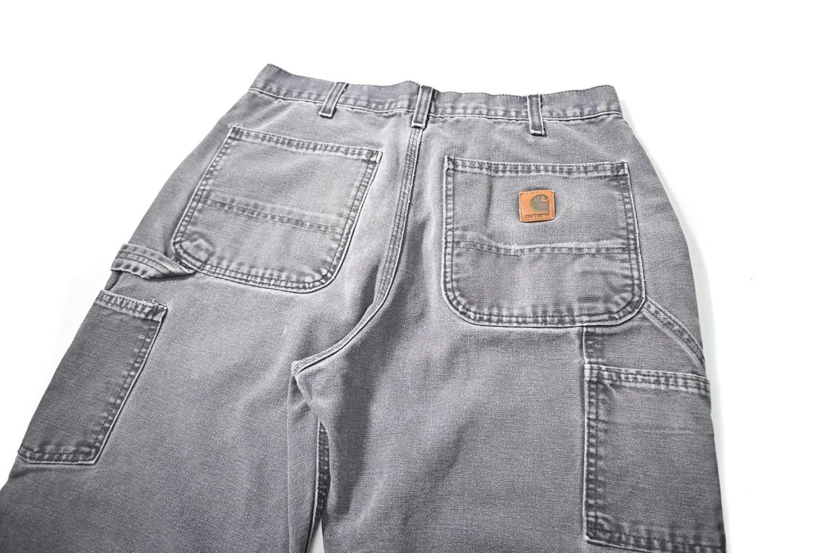 画像4: 00s Used Carhartt Duck Carpenter Pants Petrol Blue カーハート (4)
