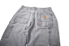 画像4: 00s Used Carhartt Duck Carpenter Pants Petrol Blue カーハート (4)