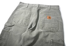 画像4: 15' Used Carhartt Duck Carpenter Pants Moss カーハート (4)