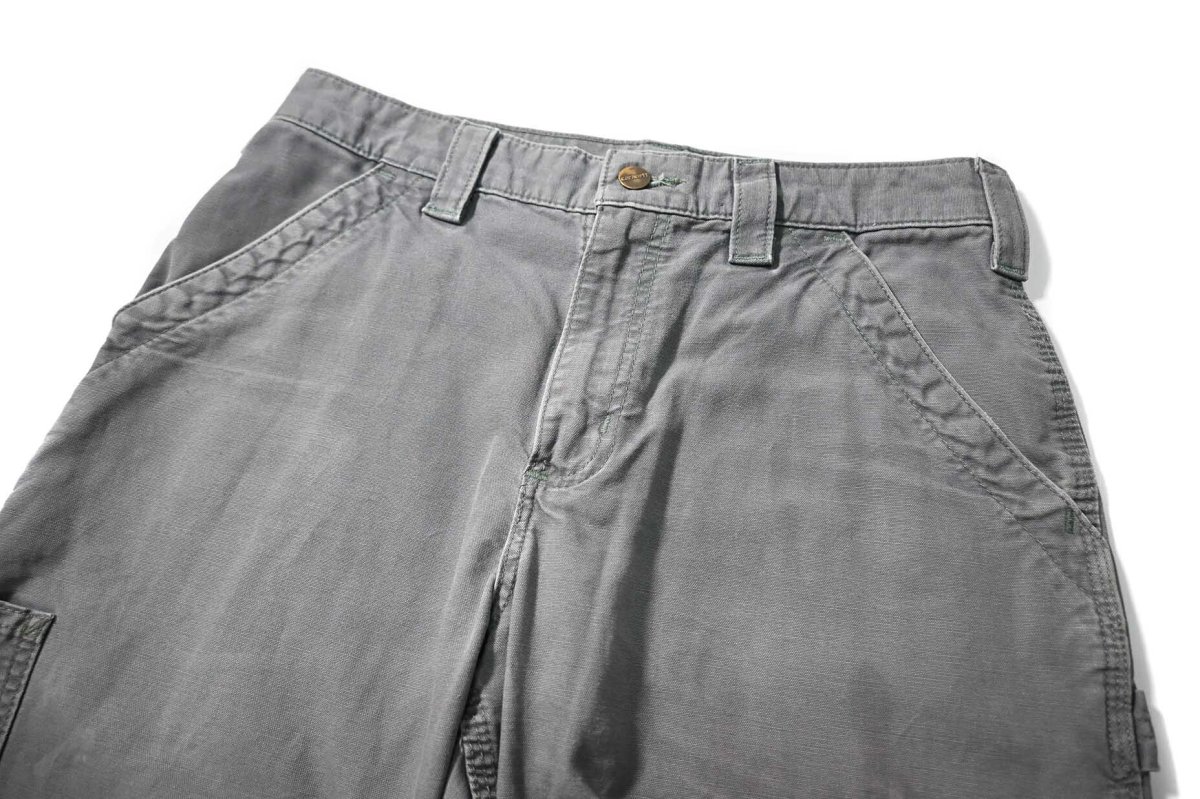 画像2: 16' Used Carhartt B151 Canvas Utility Work Pants Fatigue カーハート (2)