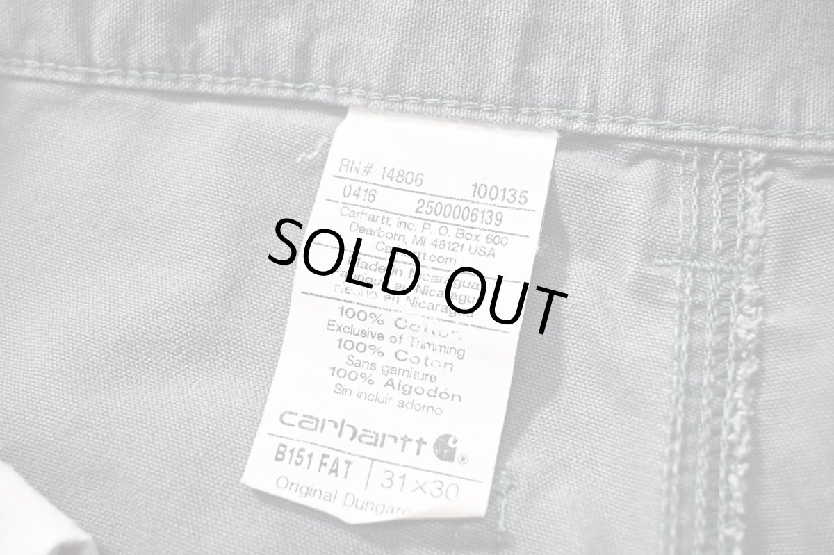 画像6: 16' Used Carhartt B151 Canvas Utility Work Pants Fatigue カーハート (6)