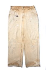 画像1: 16' Used Carhartt Duck Carpenter Pants Brown カーハート (1)