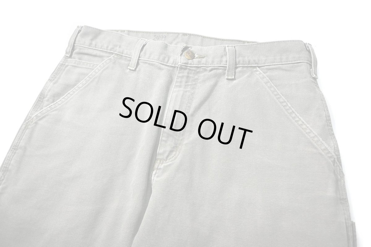 画像2: 15' Used Carhartt Duck Carpenter Pants Moss カーハート (2)